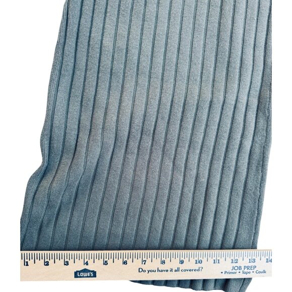 Sincerely Jules Pants Medium Ribbed Olive Green Knit Wide Leg - Picture 9 of 10